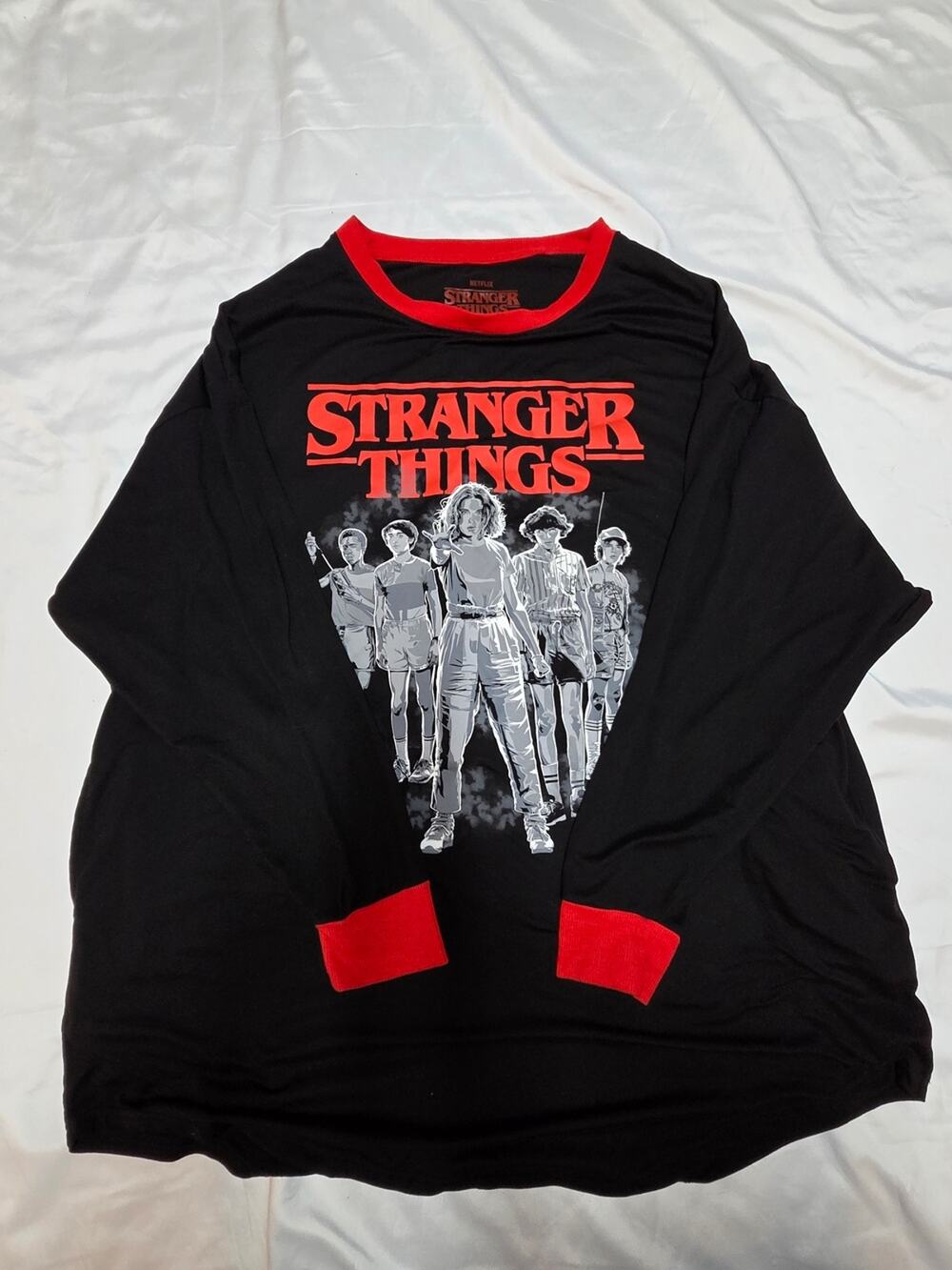 Netflix Stranger Things Black & Red Logo Tee